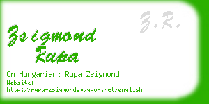 zsigmond rupa business card